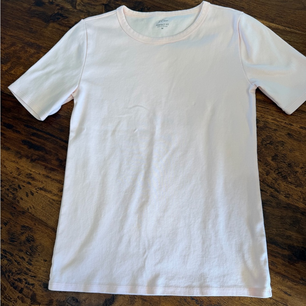 J.Crew Perfect Fit Short Sleeve Tee – Light Pink – Women’s Medium